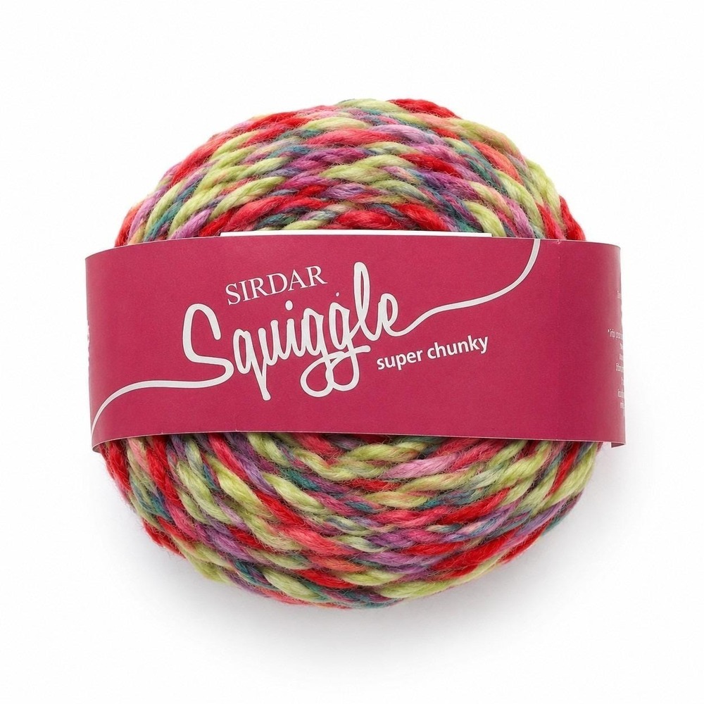 Sirdar Squiggle Super Chunky Yarn Shade 0603 50g Wool Acrylic Multicolor Skein